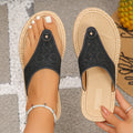 Women Slippers Summer Thong Sandals Retro Flip-Flops Comfortable Slip-On Slippers Lightweight Designer Shoes Flats Slides Women Zpaxo black 42