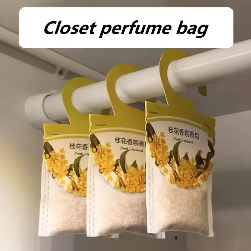1pc Wardrobe Sachet - Eliminate Scent, Mildew, Repellent & Long-lasting Fresh - Car Air Freshener, Delicate Floral, Refreshing Scent, Perfect for Bedroom Closet and Wardrobe Zpaxo