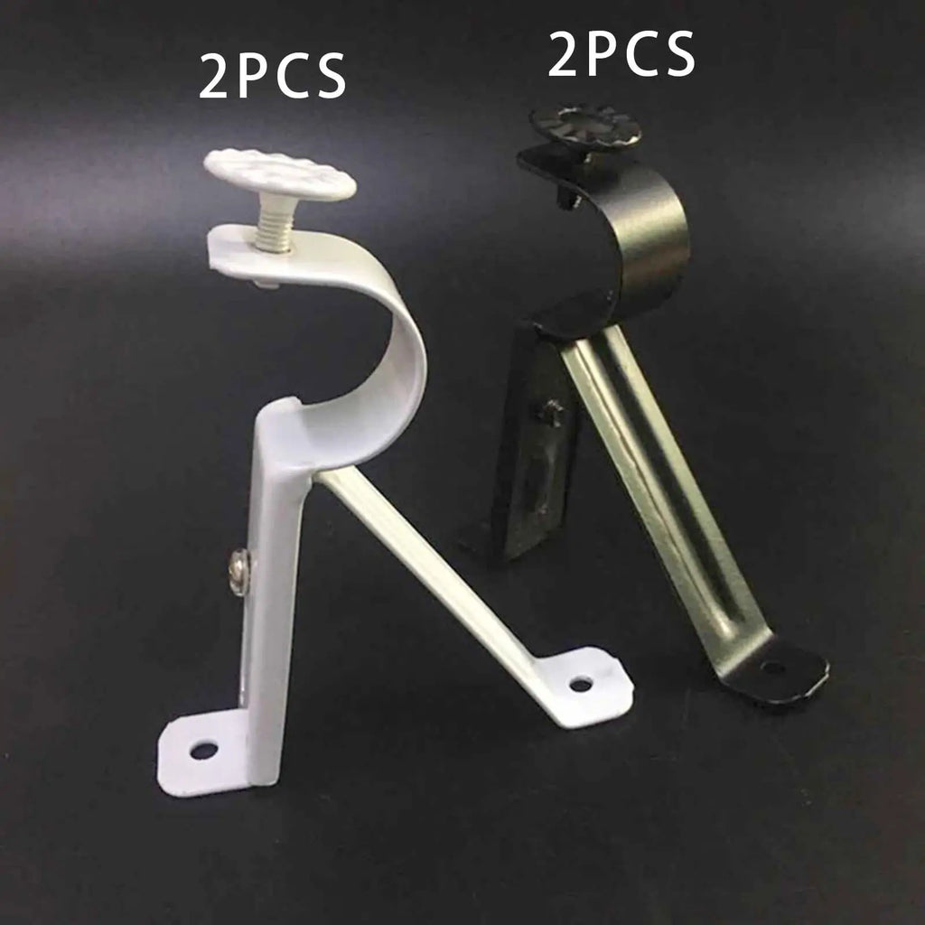 2-Pack Curtain Rod Brackets – Universal Wall Support 1"–1.1" Curtain Rod Brackets Zpaxo