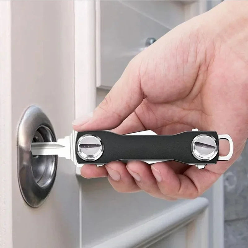 Smart key chain Mini Keychain Compact Key Decorative Holder Clip Home Storage Metal key Clip Aluminum Organizer Keychain Outdoor Zpaxo