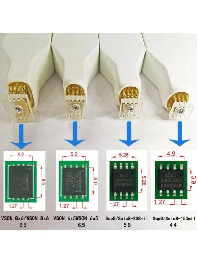 652F Sop8 Download Burn Write Probe Spring Needle SOP8 Chip Flash Burners Cable Zpaxo 4.4 spacing China Mainland