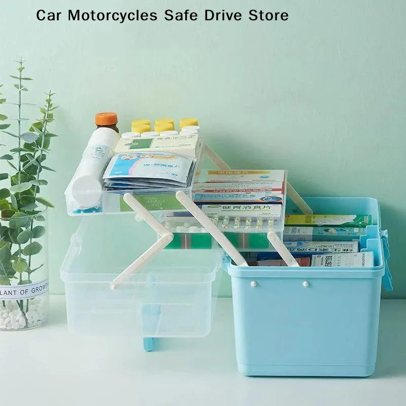 3-Layer Plastic Dividing Storage Box Craft Organizer Adjustable