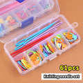 61pcs Multicolor Plastic Resin Small Clips Knitting Crochet Markers Locking Stitch Needle Clip Marking Rings DIY Sewing Tool Zpaxo Random color 61pcs