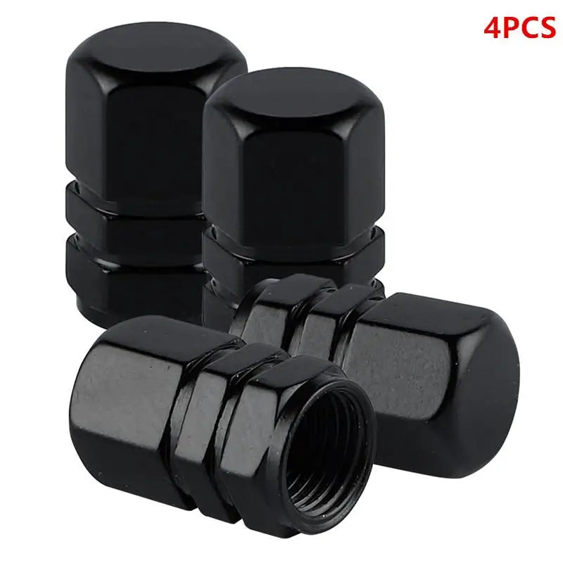4-Pack Aluminum Tire Valve Stem Caps – Universal Car & Bike Fit Tire Valve Caps Zpaxo 4pcs
