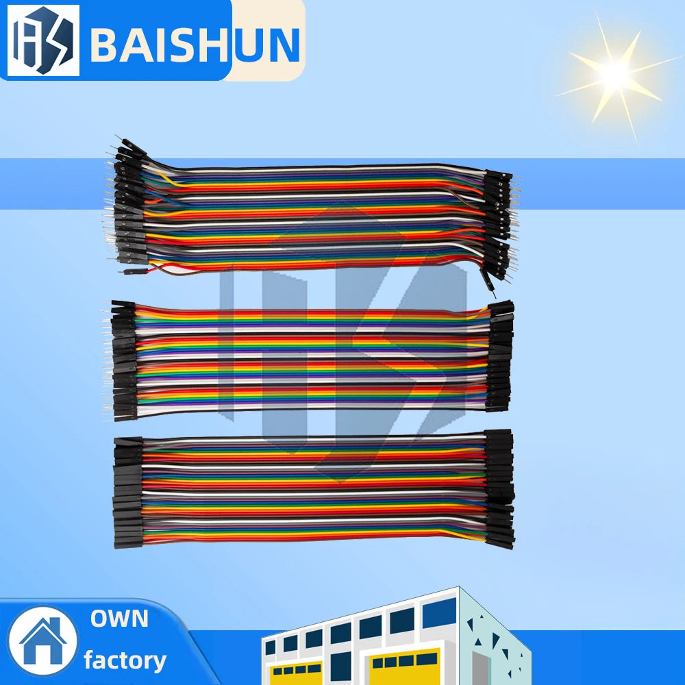 10CM Dupont Jumper Wire Kit 40Pin Male-Male, Male-Female & Female-Female – For Arduino DIY Projects Zpaxo
