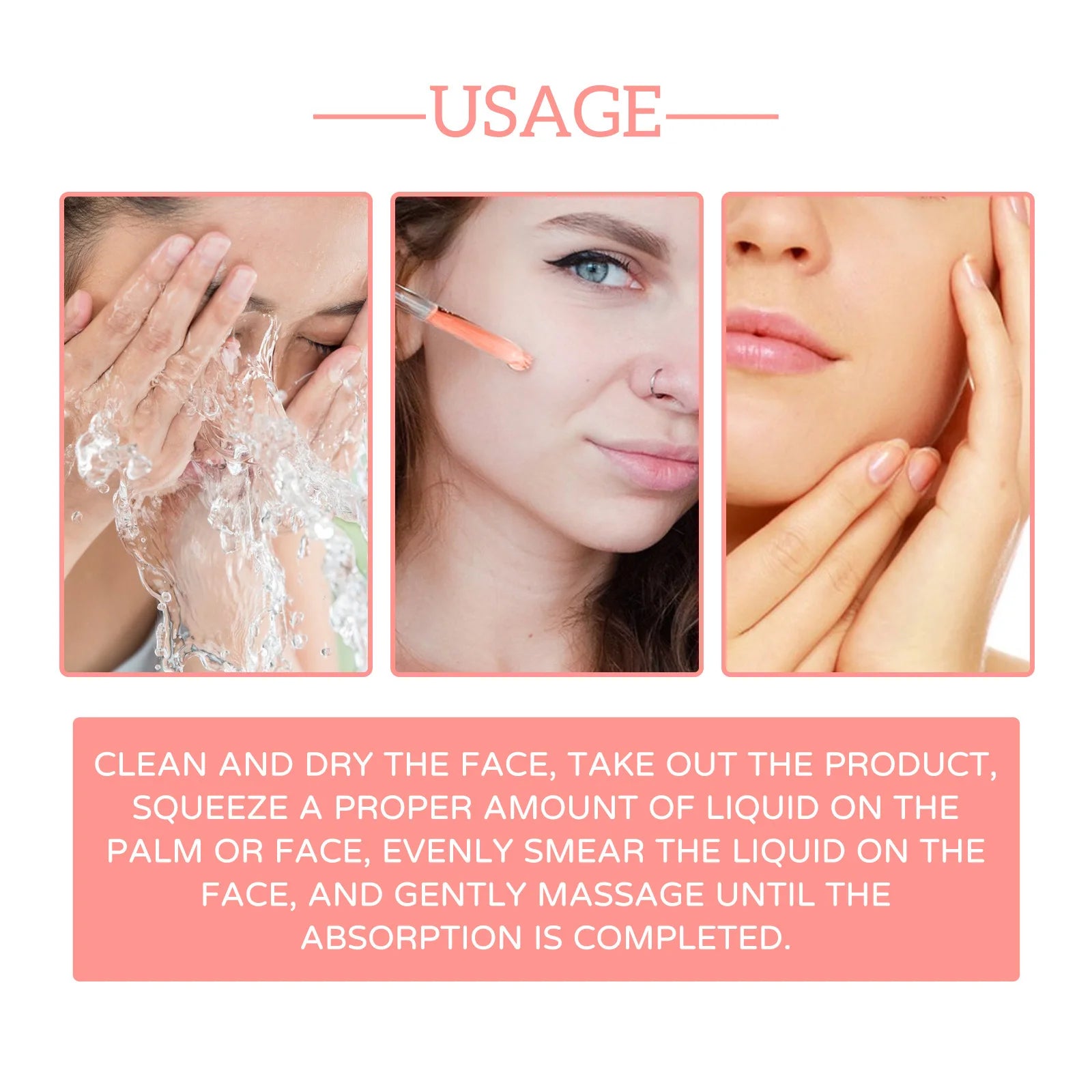5 In 1 Face Serum Hyaluronic Acid Moisturizing Whitening Anti Wrinkle Aging Vitamin C Fade spots Shrink Pores Skin Care 30ml Zpaxo