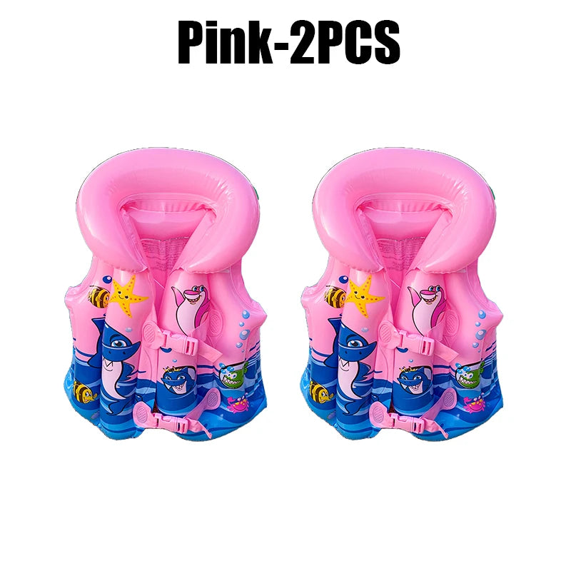 Infant Kids Inflatable Swimsuit Arm Rings Thickened Buoyancy Aid Vest
