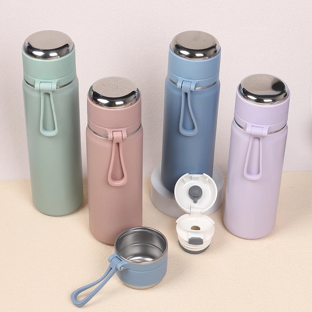SUS316 Stainless Steel Thermos Water Bottle 500ml/600ml Insulated Bottle With Handle Thermo for Hot Cold Drinks for Outdoor Zpaxo