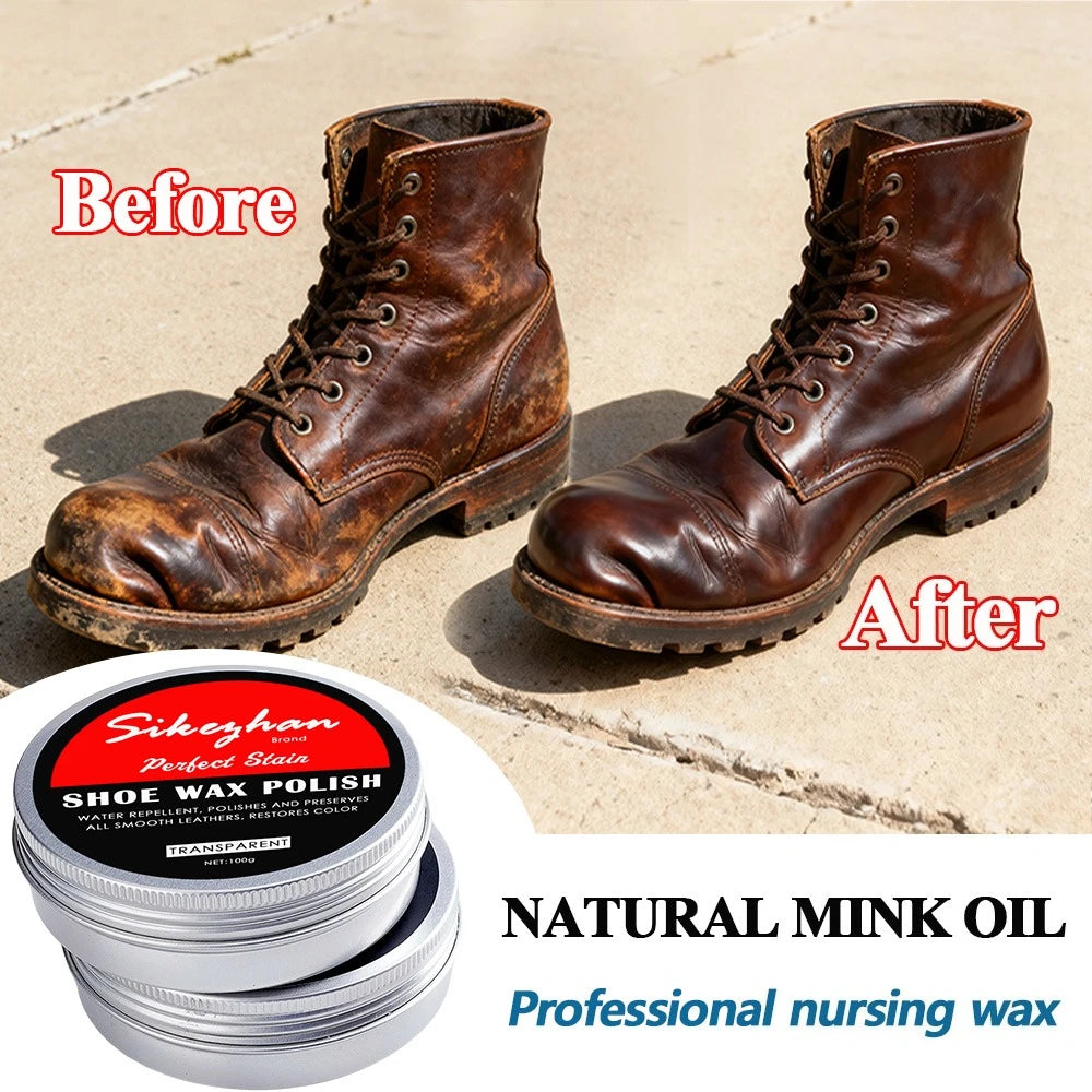 Professional Waterproof Shoe Polish Leather Maintenance Oil Cleaning Tool Leather Shoe Care Natural Restoration Cream 50/100g Zpaxo