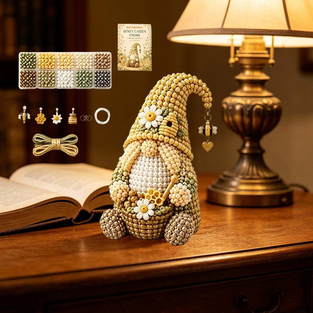 3D Beaded Gnome Craft DIY Beading Kits Handmade Beadwork Beginners