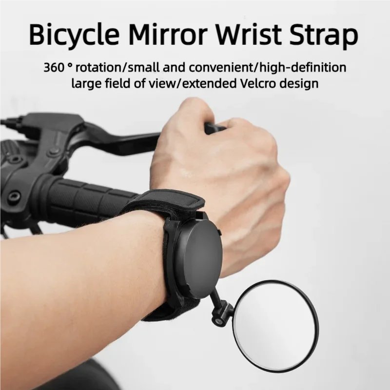 360° Universal Wrist Band Bike Rear View Mirror Swivel Adjustable Portable Cycling Safety Mirror For MTB Road Bike Accessories Zpaxo
