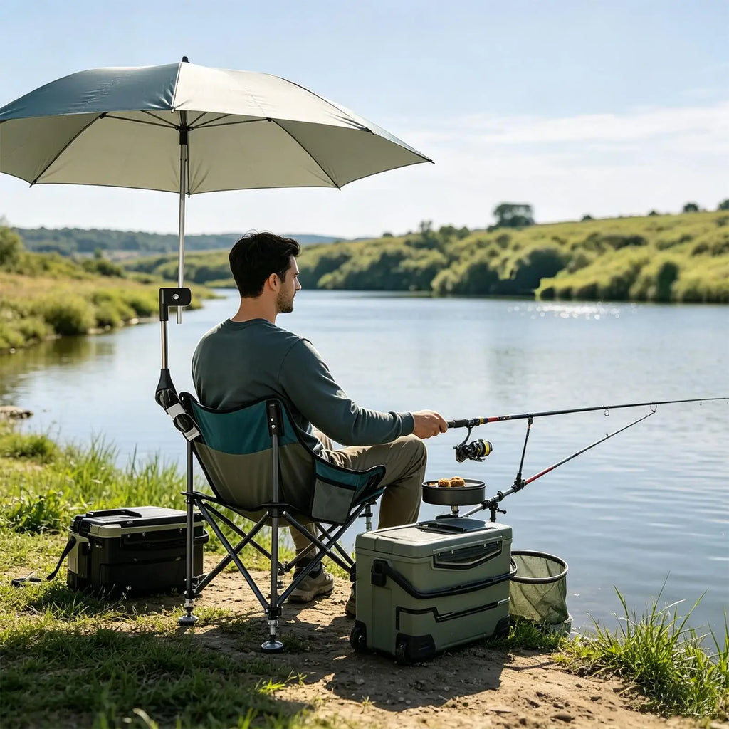 Umbrella Clamp For Chair Wheelchair Sun Shade Support Camping Chair Sunshade Support For Patio Picnic Balcony Lawn Beach Camping Zpaxo