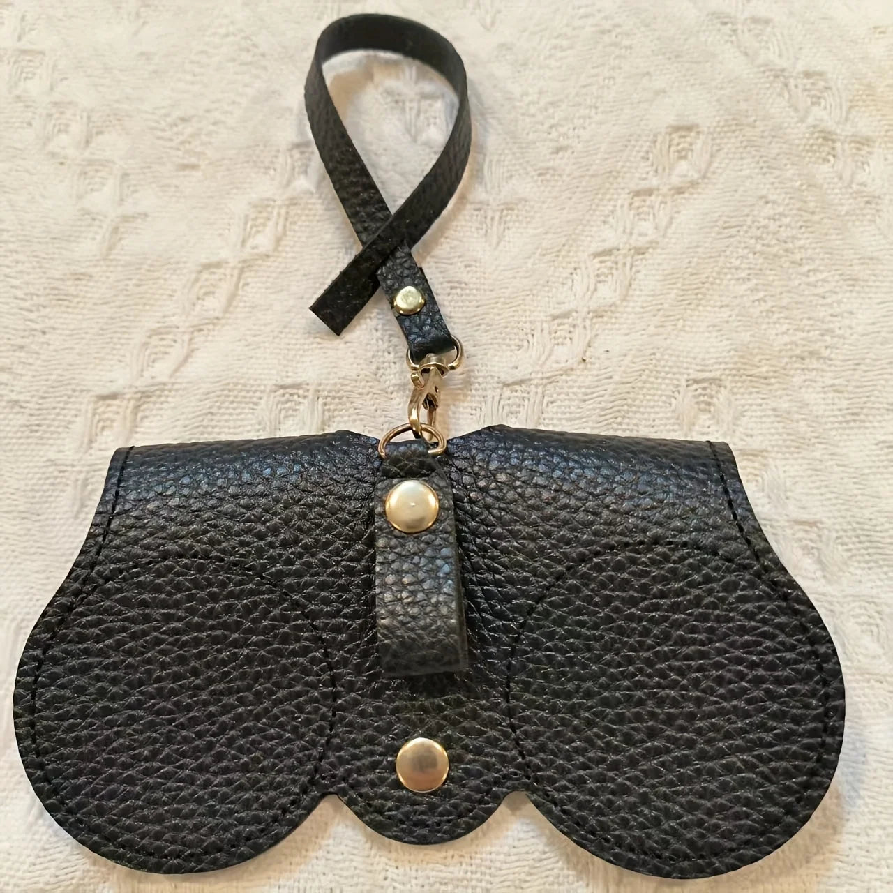 Fashion Retro Portable Glasses Bag Faux Leather Storage Clip Durable