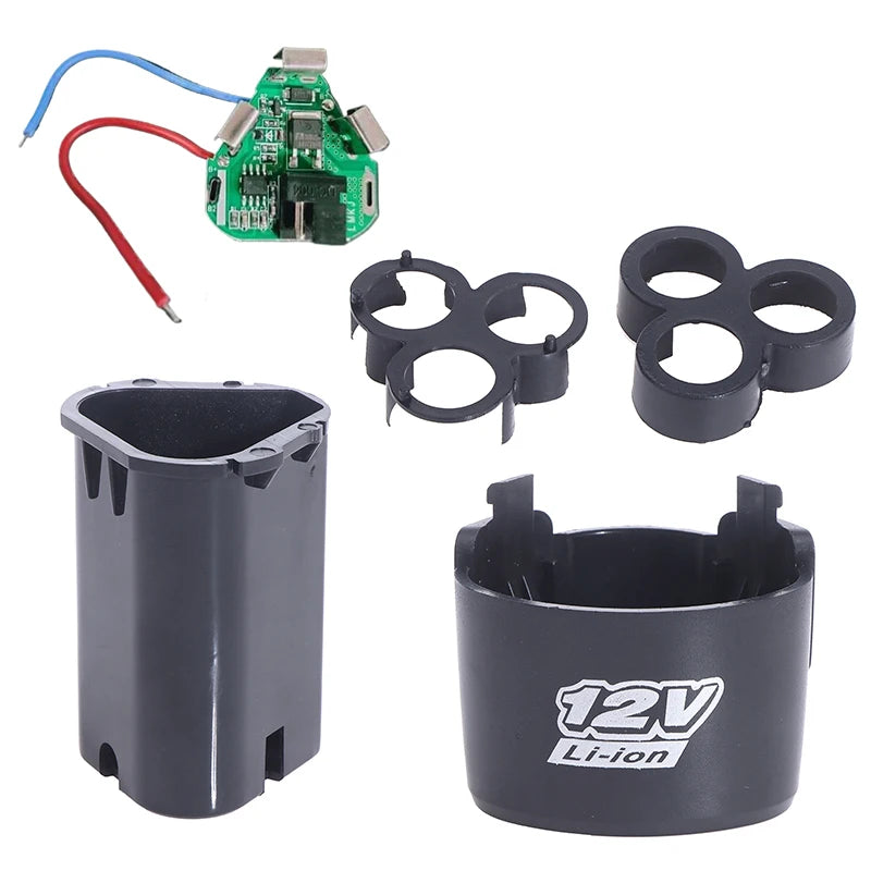 3S 12V DC BMS 18650 Lithium Box Circuit Shell Case Bracket Hand Drill