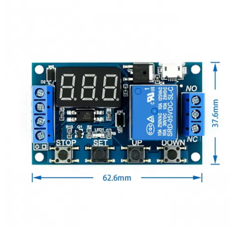 Cycle timing circuit switch with delay, power-off, disconnection trigger, delay, cycle timing circuit switch with USB relay modu Zpaxo