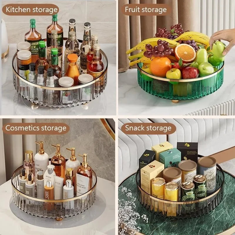 360° Rotating Lazy Susan Organizer – Kitchen & Vanity Storage