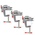3.5&quot Aluminum Miniature Mini Bench Vise Muliti-Funcational Small Jewelers Hobby Clamp On Table Flat Pliers Tool Vice Zpaxo 128-Visex3
