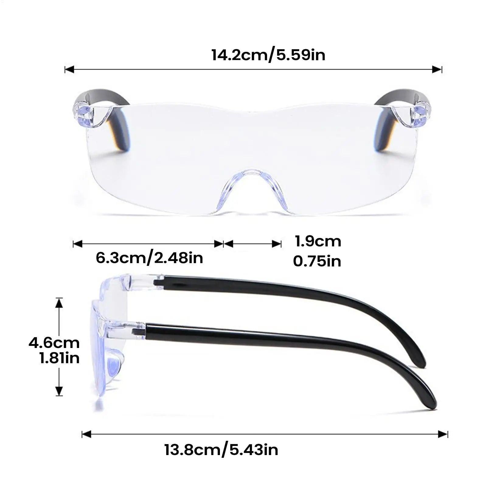 Crafting Glasses 16X Lightweight Ergonomic Magnifier Blue Light