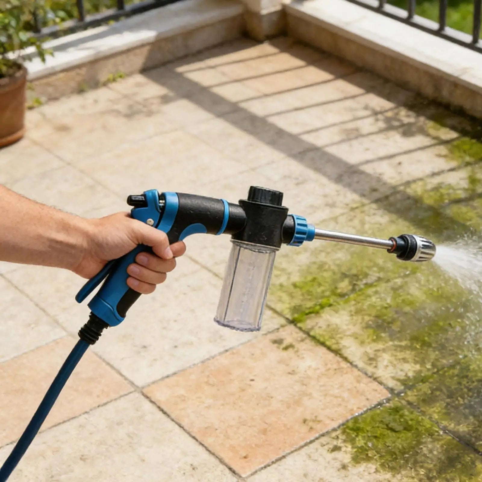 Foam Car Wash Sprayer Adjustable Nozzle Pressure Hose Cannon Multi