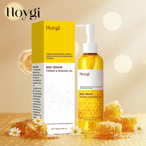 Hoygi Bee Venom Firming Body Oil with Collagen Boosting 24H Hydration & Fast Absorption for Sagging Skin & Stretch Marks Zpaxo