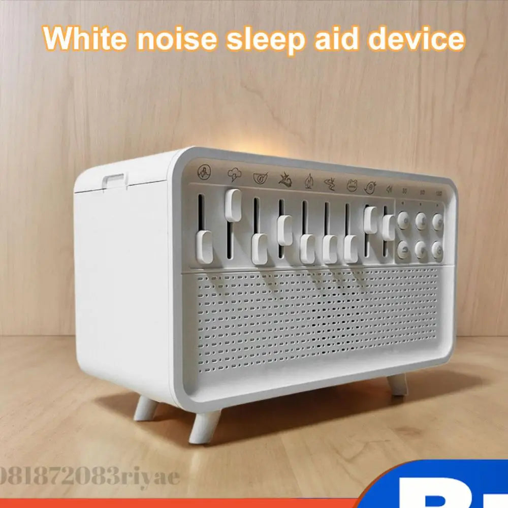 LED Timer Essential Oils Humidifier White Noise Speaker with 8 Nature Sounds Sleep Sound Machine for Room Bedside Night Light Zpaxo
