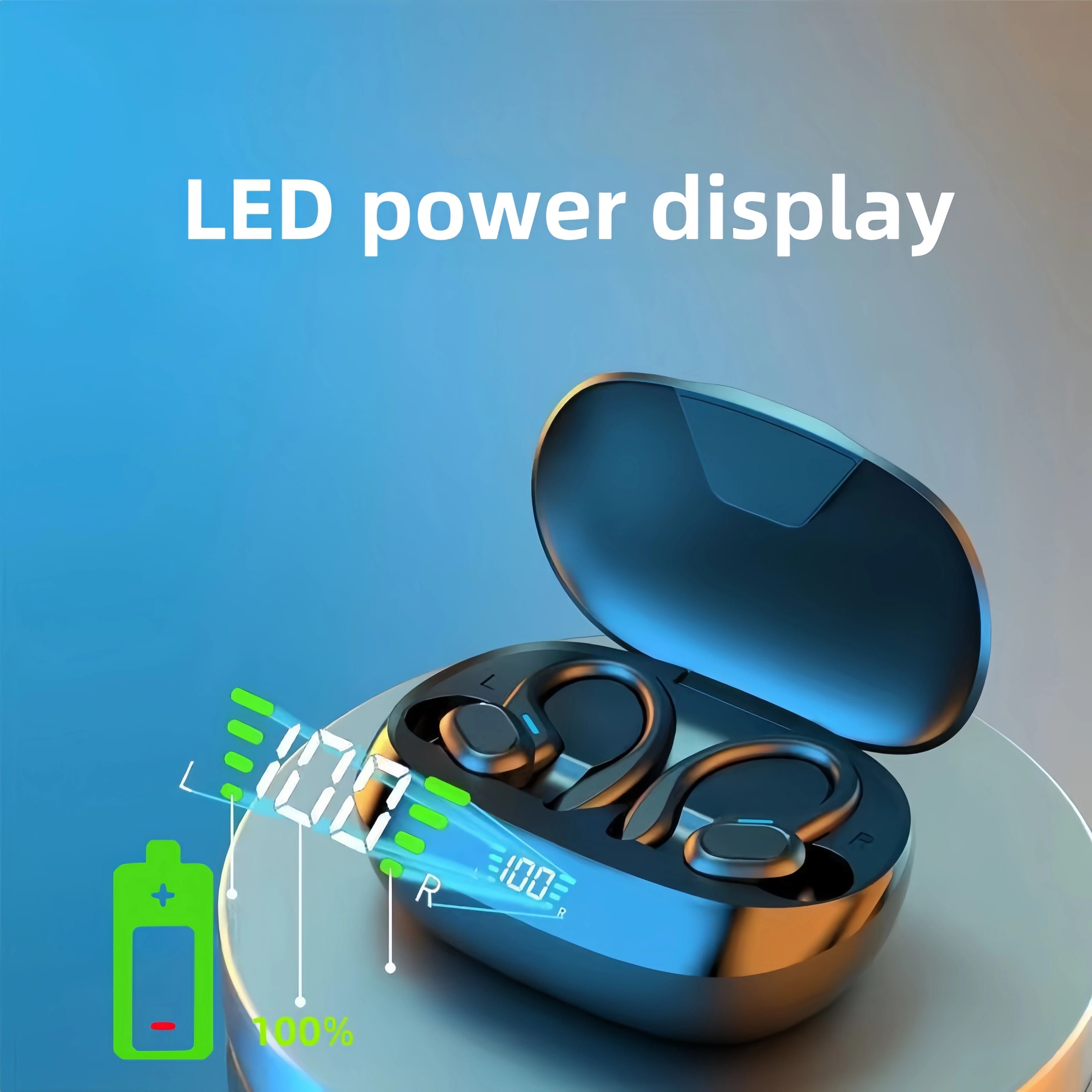 Wireless Open Headphones Ear-mounted Design In-ear Earplugs 36H