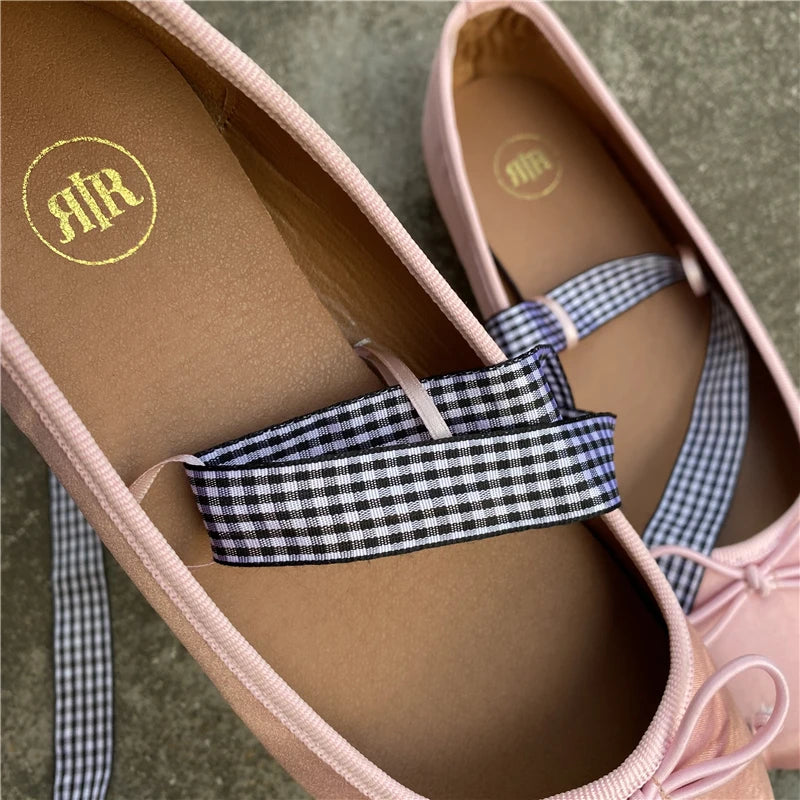 Mary Jane Strapped Flat Shoes for Women 2024 New Style Spring Autumn Square Head Flat Heel French Black Ladies Ballet shoes Zpaxo