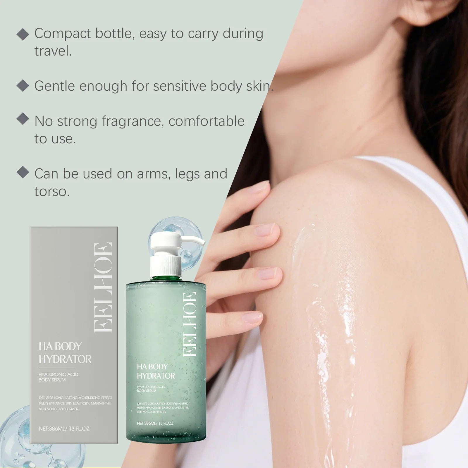 Eelhoe Hyaluronic Acid Body Serum – Firming & Hydrating 386ml Body Serum Zpaxo