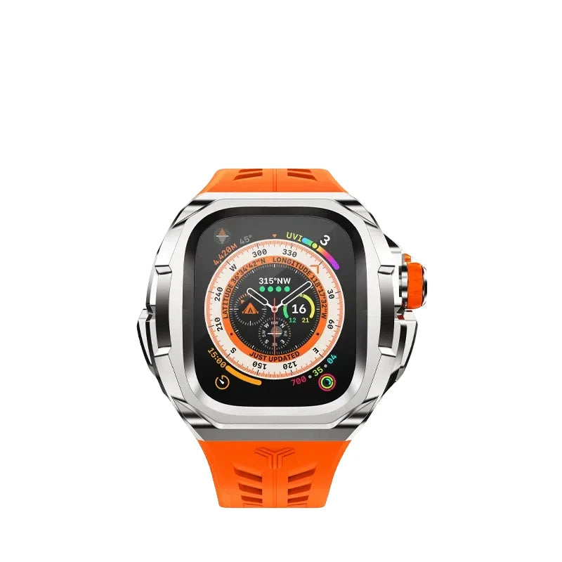Integrated Metal Modification Suitable for Apple Watch Ultra2 Quick Release Watch with S9 Case 49 Zpaxo