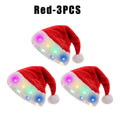 Glowing Red Christmas Hat Light Up LED Santa Adult Holiday Parties