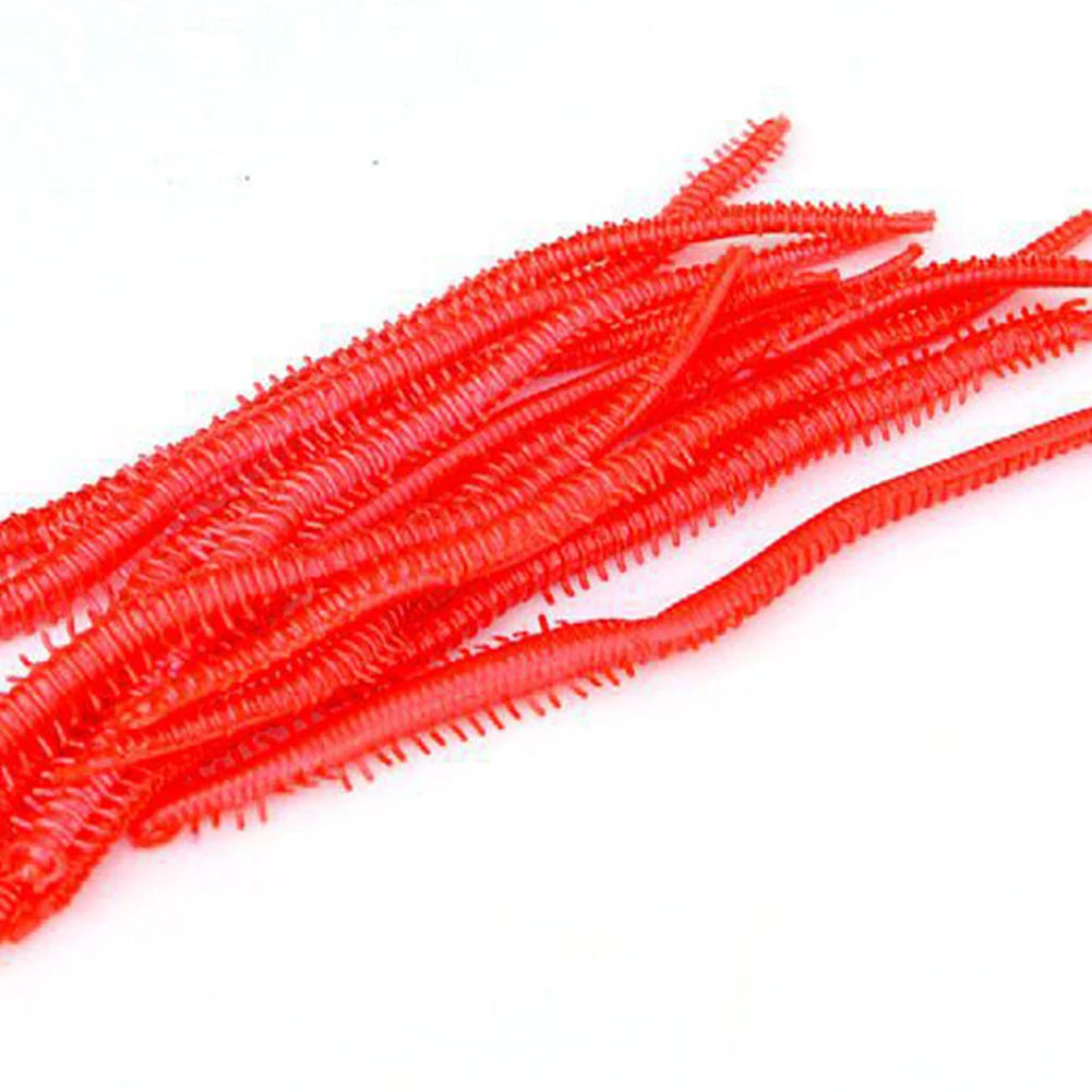 Lot Fishing Lures Lifelike Fishy Smell Soft Worm Freshwater Saltwater