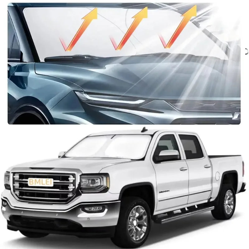 Folding Car Windshield Sunshade – UV & Heat Protection Visor