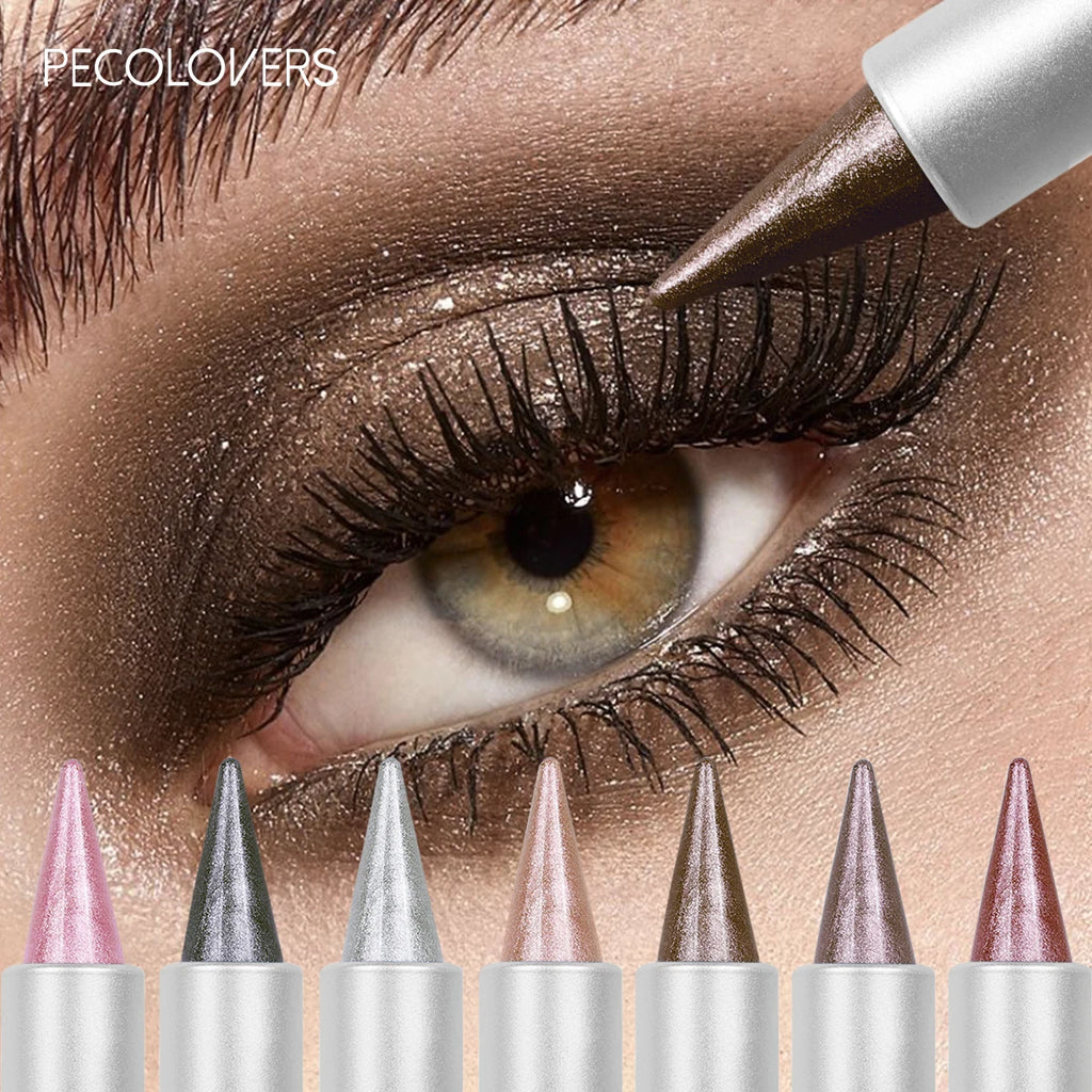 1PC Long-lasting Pointed Eye Shadow Stick, Pearlescent Metal, Precise Application, Lightweight and Durable Zpaxo
