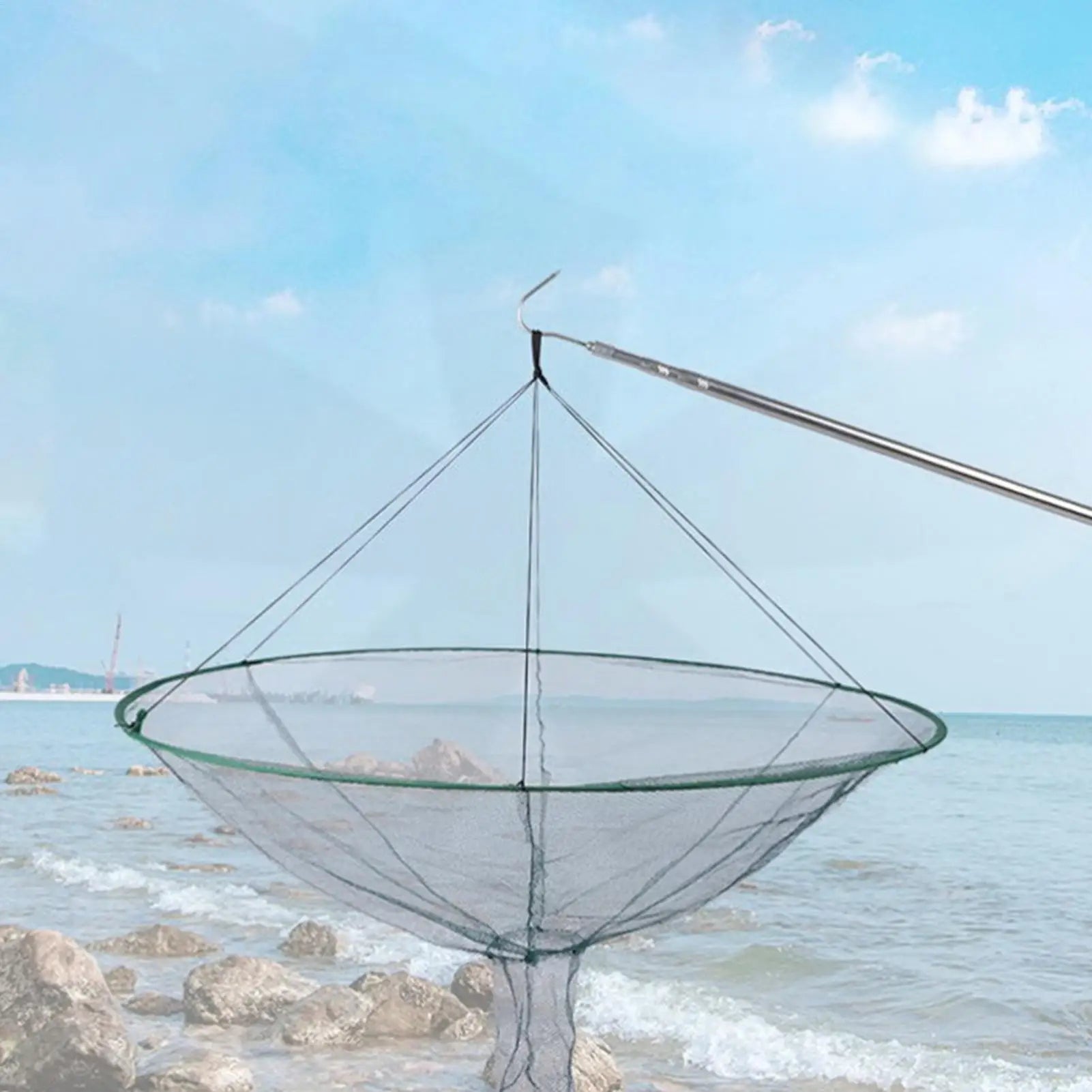 Hoop Net Fishing Round Crab Hoop Net Fishing Bridge Net Drastring Cast Nets For Fishing Collapsibles Catfish Net For Outdoor Zpaxo