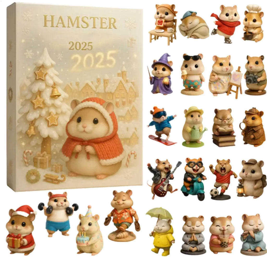 Hamster Advent Calendar 2025 24 Days 2D Acrylic Christmas Tree