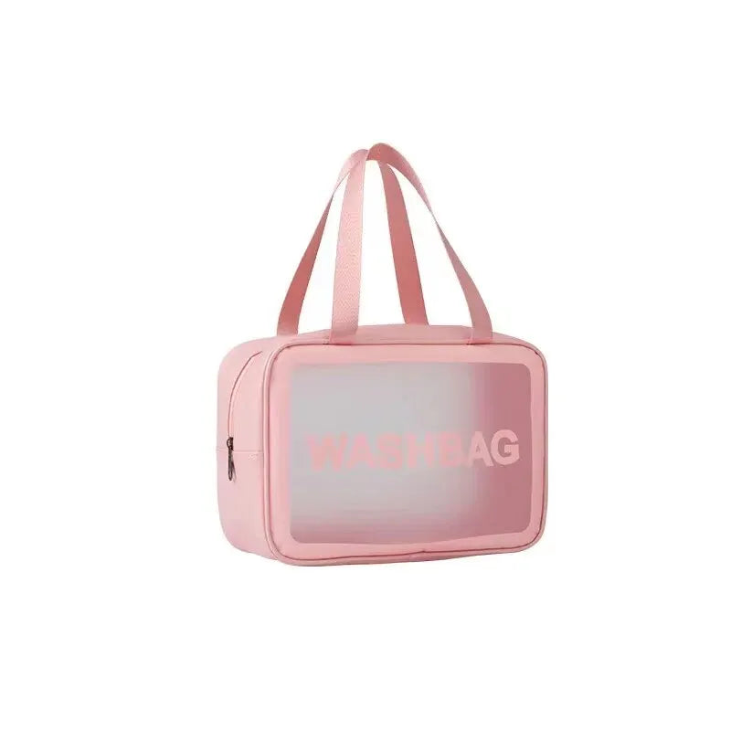 Pu Frosted Clear Makeup Box Waterproof Travel Toiletry Bag Large Capacity Portable Bath Storage Bag Children's Lunch Bag Zpaxo