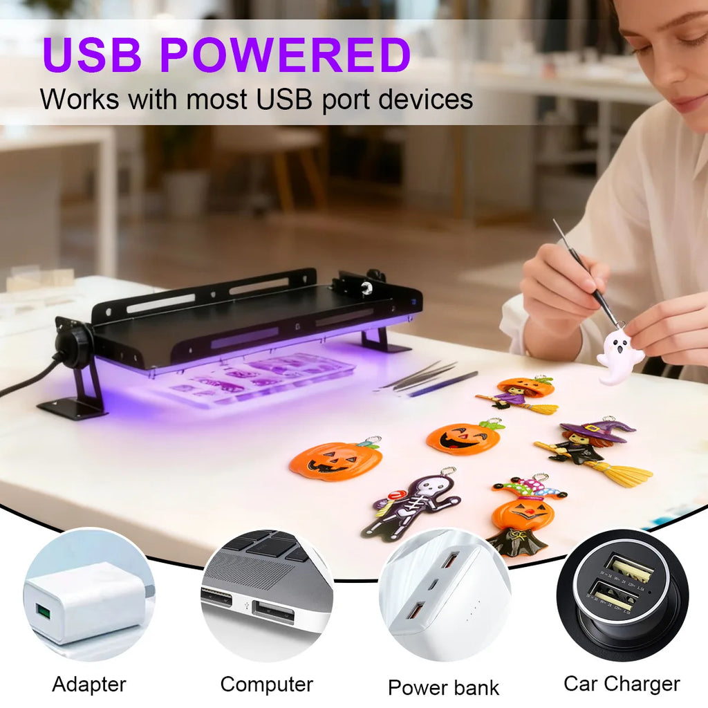 50 96 144 LED UV Resin Curing Light Portable DIY Box Fast Epoxy