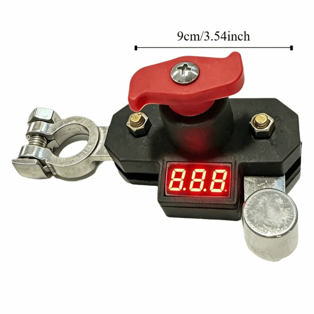 Dual-rotary Switch Battery Kill Switch Bidirectional Joint Digital Voltage Display Battery Power Switch Anti-Leakage Switch Zpaxo