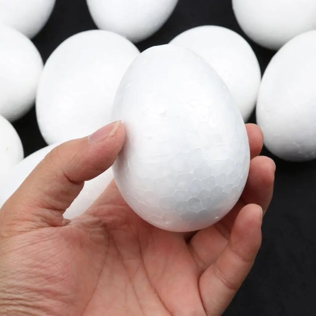 Crafting Foam Egg Set 5cm 8cm 10cm White Polystyrene Balls for Art School Project and Handmade Decoration Zpaxo
