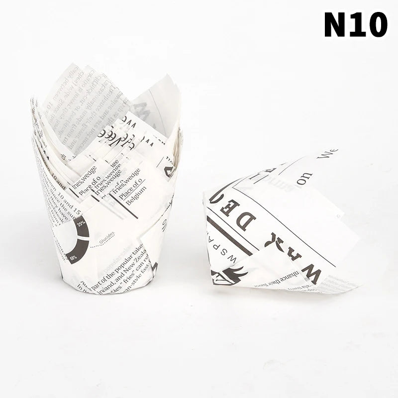 Sets Tulip Muffin Cupcake Paper Cups Oilproof Cupcakes Liners Baking Zpaxo 10