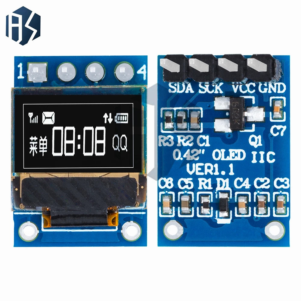 0 42 White OLED Display LCD Module 72X40 Serial Screen I2C IIC SPI Zpaxo
