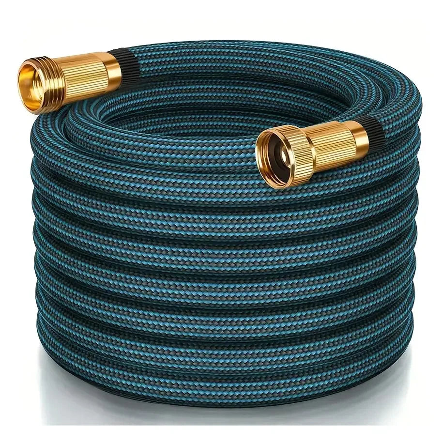US 50FT Heavy-Duty Garden Hose | Non-Expandable, with 3/4" Solid Brass Fittings, Leakproof Design, Durable Rubber Material, Zpaxo