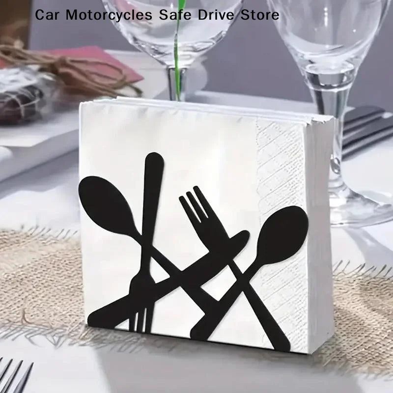 Elegant Metal Lotus Flower Napkin Holder Stylish Kitchen Dining