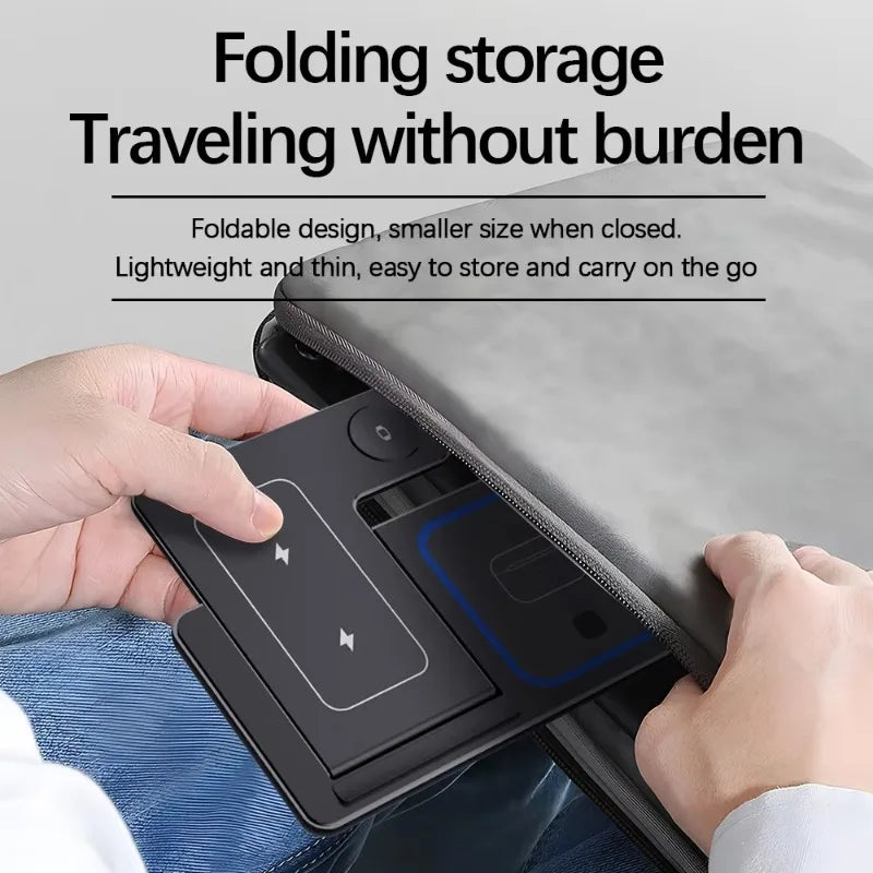 Foldable 3-in-1 Wireless Charging Stand – iPhone, Watch & AirPods Wireless Charging Stand Zpaxo