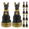 Miniature Egyptian Cat Statues Resin Sculptures Small Animal Decor