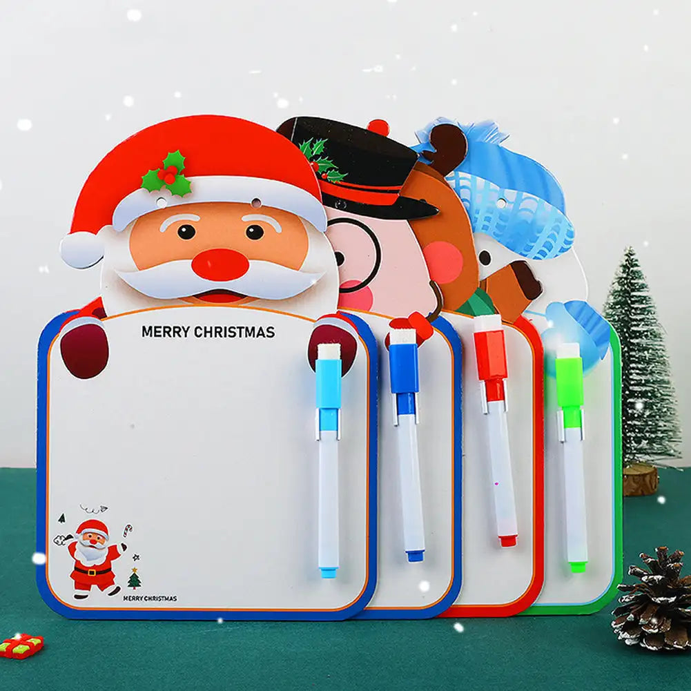 Kids Christmas Double-Sided Reusable Whiteboard – Cartoon Animal