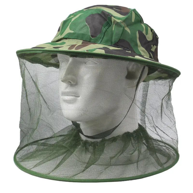 Universal Protective Mask Camouflage Hat Mosquito Veil Outdoor Insect