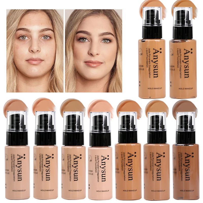 Long-lasting Concealer Liquid Foundation Waterproof Sweatproof Easy