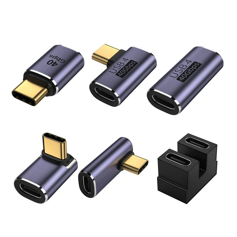 USB 4.0 Thunderbolt3 100W Type C To C 40Gbps Charger Connector 8K@60Hz High Speed Adapter Male To Female For Macbook Laptops PC Zpaxo
