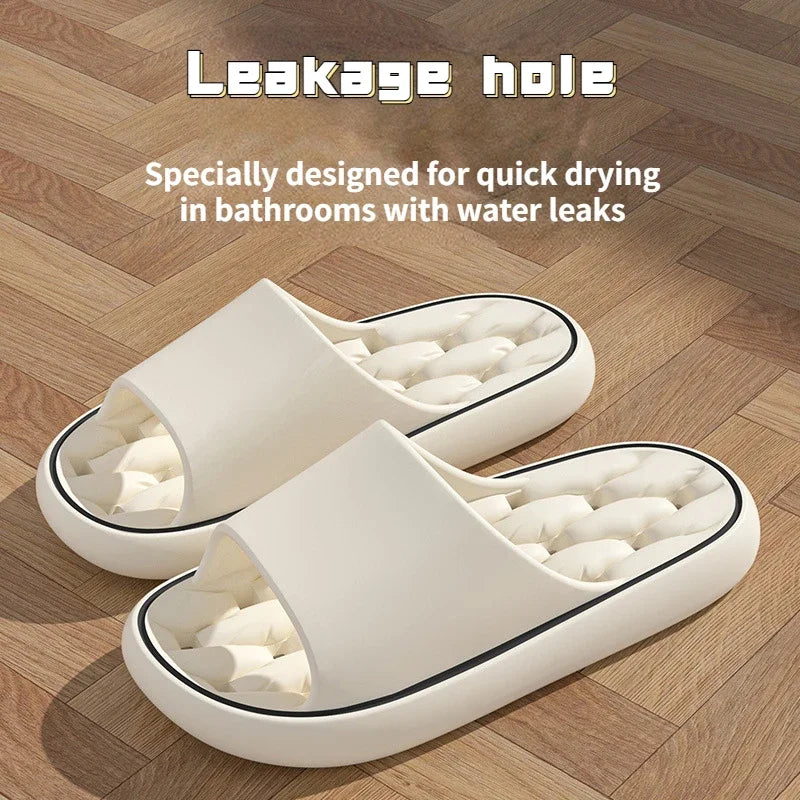Anti-slip Silent Durable Home Bathroom Men's Women's Slippers Feeling